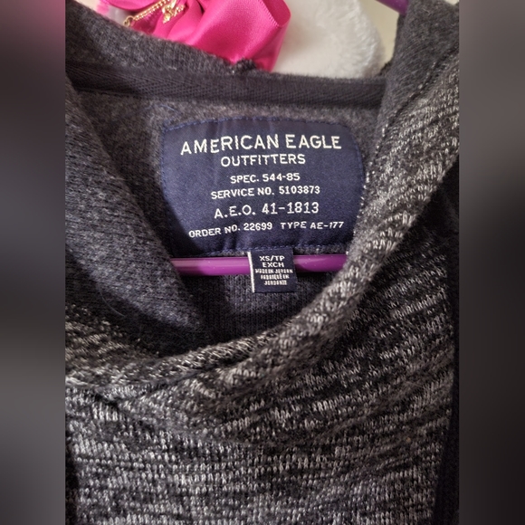 American Eagle Black & Grey Oversized Sweater (XS)(NWOT) - Picture 3 of 4